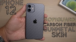 iPhone 12 Gunmetal Carbon Fiber Skin | SopiGuard