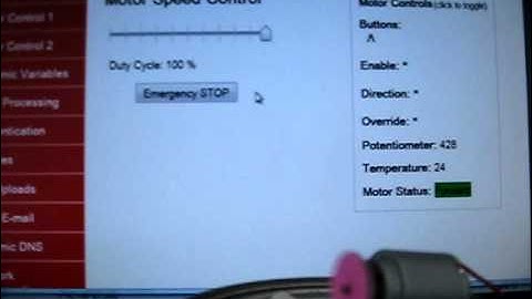 Olimex PIC-WEB Variable Speed Motor Control via the Internet
