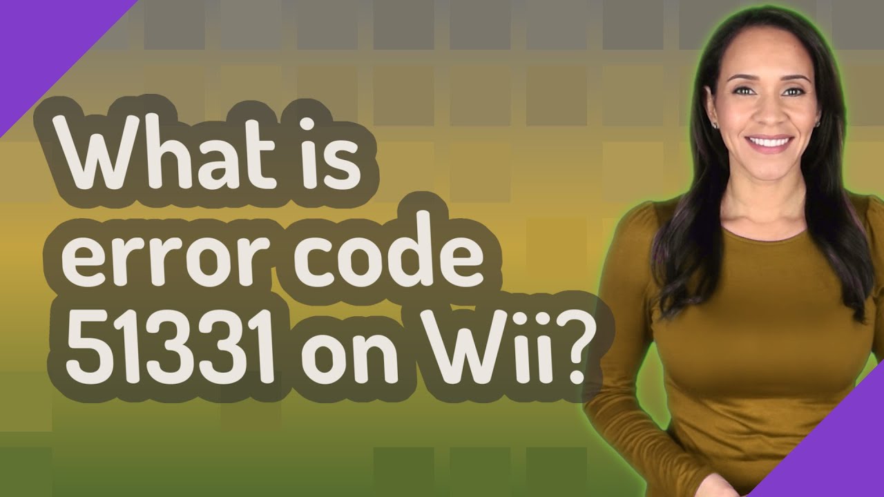 What is error code 51331 on Wii? - YouTube