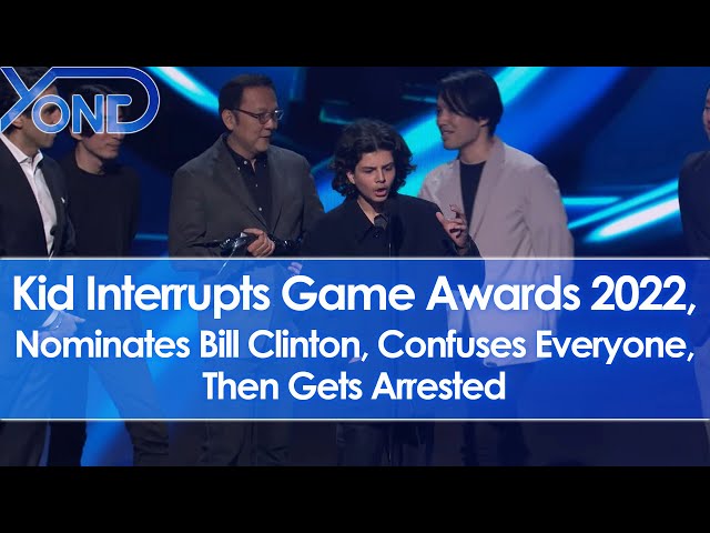 Game Awards Attendee Sneaks on Stage, Mentions Bill Clinton, Gets Arrested