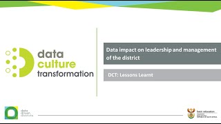 DCT Lessons Learnt   Data in Leadership and Management