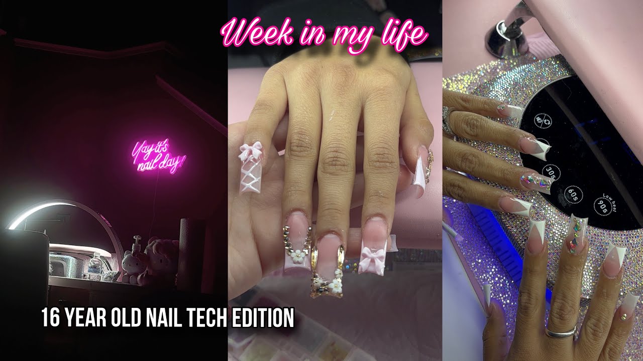 Week in my life as a 16 year old nail tech💅 makin that bag💵//audsxo