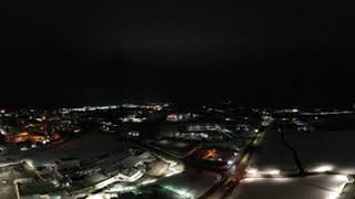 Vr 360 Ariel View Over Olean, Ny After Dark.