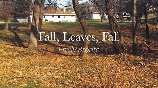 Fall, Leaves Fall by Emily Brontë