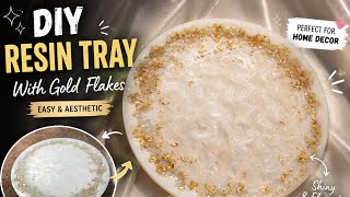 Resin Coaster Kaise Banaye? | Step-by-Step Resin Art Tutorial with GoldFlakes 😍How to Make  Resinart