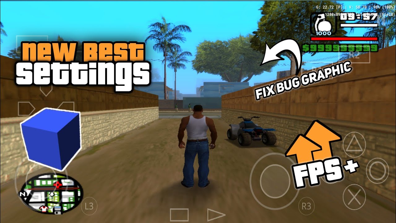 BEST SETTINGS GTA SAN ANDREAS AETHERSX2 | FIX BUG GRAPHIC! - YouTube