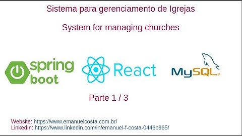 CURSO COMPLETO : Sistema para Gerenciamento de Igrejas em Java Spring Boot, React e Mysql - 1/3