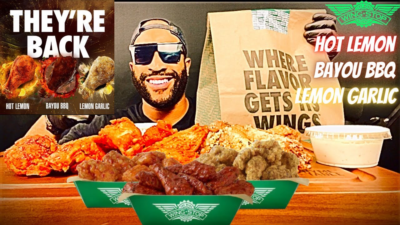 WINGSTOP REMIX FLAVORS ARE BACK 2022! LEMON GARLIC BAYOU BBQ LEMON HOT YouTube