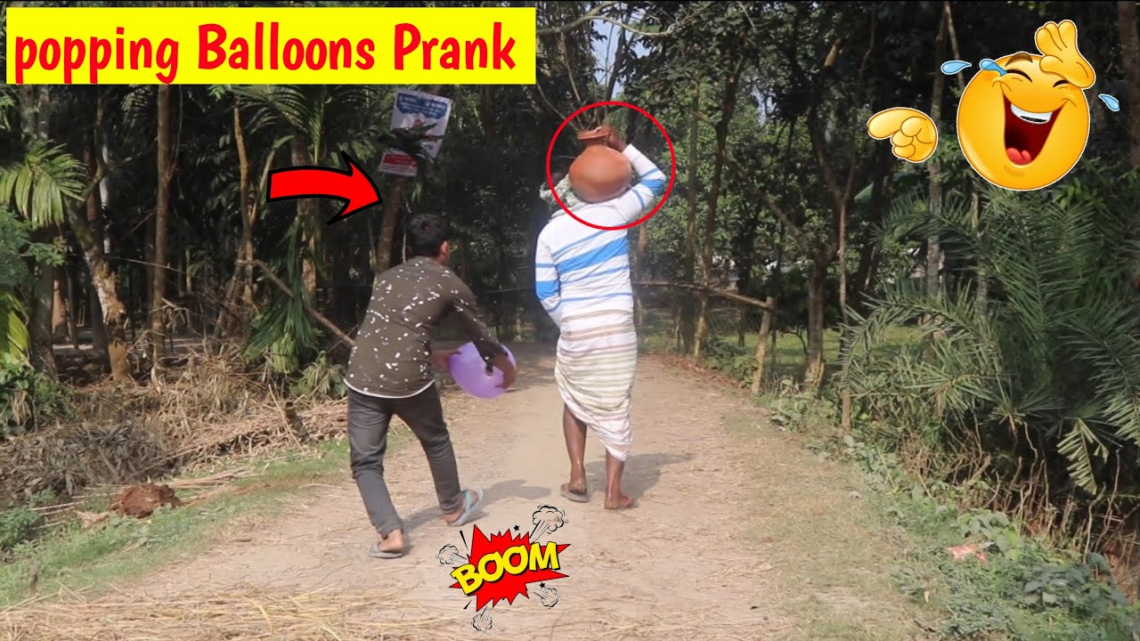 tyre burst prank with Popping Balloon  CRAZY REACTION with Popping Balloon Prank part 02