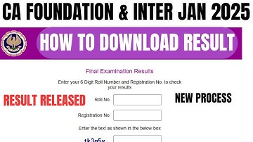 LIVE DEMO:- HOW TO DOWNLOAD CA FOUNAION & INTER RESULT JAN 2025 || DONT MISS