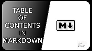 Markdown table of contents