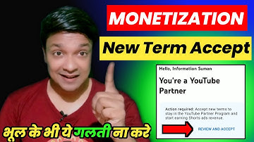 How to Accept Youtube New Partner Program 2023 Policy || Tutorial || Hindi