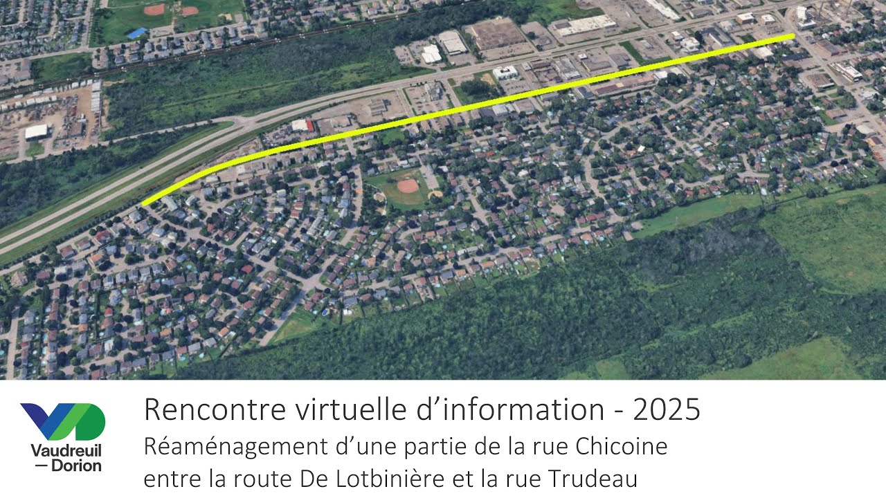 Séance d'information virtuelle - Réaménagement de la rue Chicoine 2025
