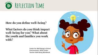 Trainings for Paraprofessionals and Mentors: Module 6-Fostering Wellbeing of Staff and Students