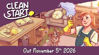 Clean Start | Official Gameplay Trailer | Launch date November 5th 2026 | Cozy Cleaning Game