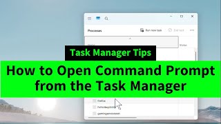 How to Open Command Prompt from Task Manager | Command Prompt  CMD Not Working