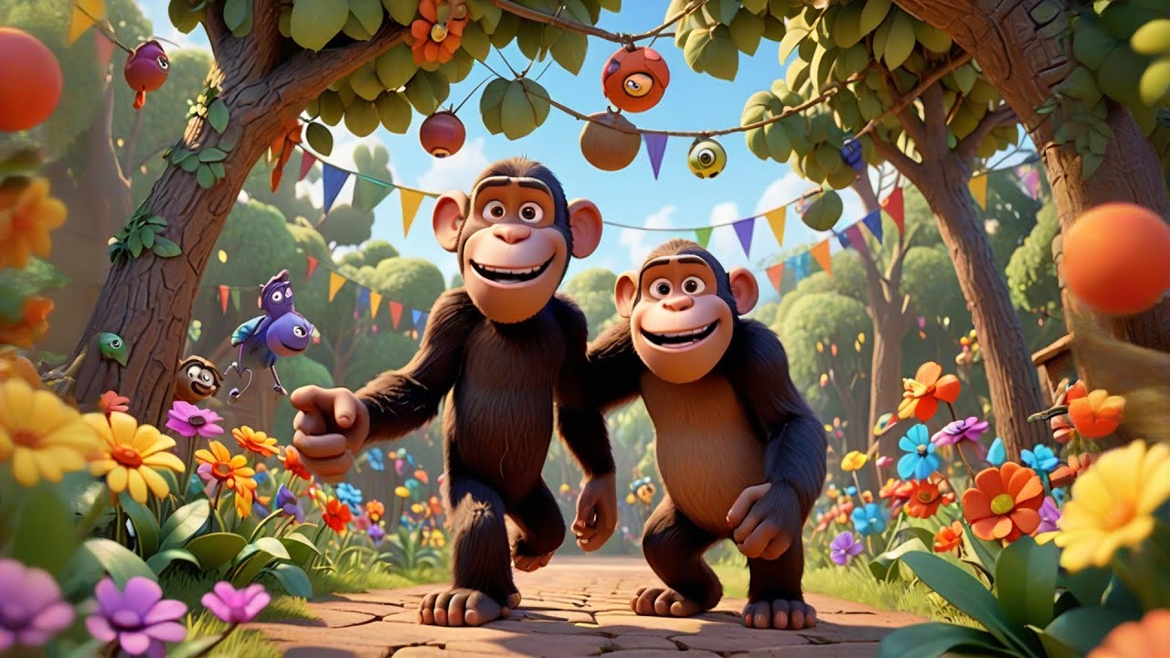 The Cheerful Chimp’s Jungle Jam – Nursery Rhymes Songs for Kids 🐒🥁