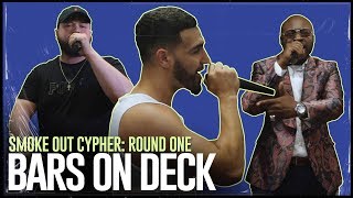 Bars On Deck Smoke Out Cypher: Blaksmif, Fabeyon,  Blaze Gee,  Bandz Danero  More (Rd1) #RoadTo10k