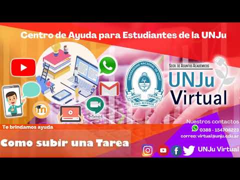 como entregar y subir una tarea al aula virtual como Estudiante- UNJu ...
