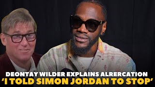Simon Jordan Does Not Know What Its Like To Be A Black Man Deontay Wilder Explodes On Walk Out