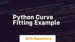 python curve fitting example