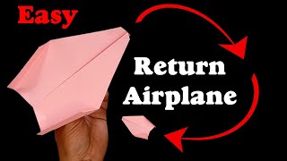 how to make origami paper airplane I aeroplane kaise banaen I paper plane that return back