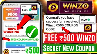 🤑Winzo ₹500 COUPON CODE कैसे ले | Winzo Coupon Code 2024 Today | Winzo Coupon Code Kaise Milega FREE screenshot 3