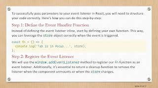 How to Pass Parameters to Event Listeners in React