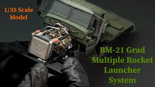 BM-21 Grad (1/35 - Zvezda) Weathering of the engine and driver&#39;s cab