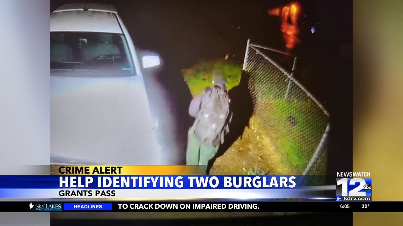 Grants Pass Police ask for help identifying two burglars - YouTube