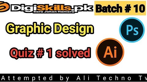 Digiskills Graphic Design Quiz 1 Batch 10 | graphic design quiz no 1 batch 10 2021