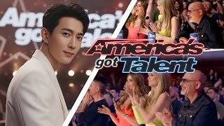 Yu Menglong Sings still Waiting At The Door  Americas Got Talent Shocks All The Judges 