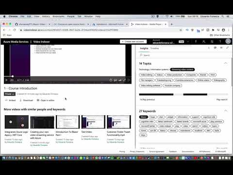 6 - Developing a Video Portal With Blazor And Azure Video Indexer - Checking our Indexed Video