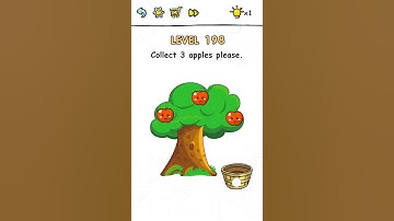 Brain test level 198 collect three apples please...