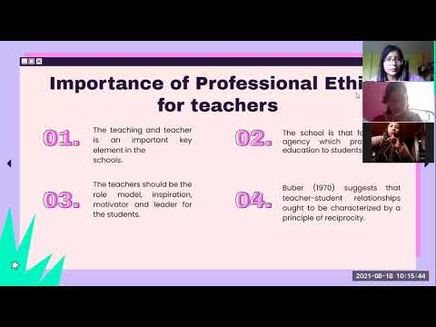 Importance of professional ethics for teachers.