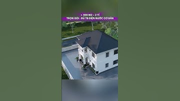 Mẫu biệt thự sân vườn khoảng 2 tỉ, nhà tân cổ điển, nhà vườn mái mái nhật. Thiết kế nhà đẹp KXC Home