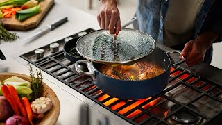 Joseph Joseph Space Folding Handle Ceramic Non-stick 28cm Blue Shallow Casserole Pan & Lid | 45046