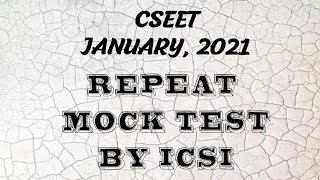 repeat Cseet Mock Test icsi cseet