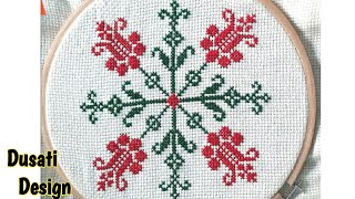 Dusuti chadar design ||cross stitch handmade home decoration