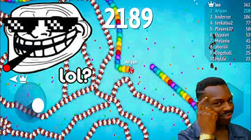 Snake.Io - Tiny Snake Trolling Biggest Giant Snakes! Epic Snakeio Gameplay #ariyansnax #snakeio