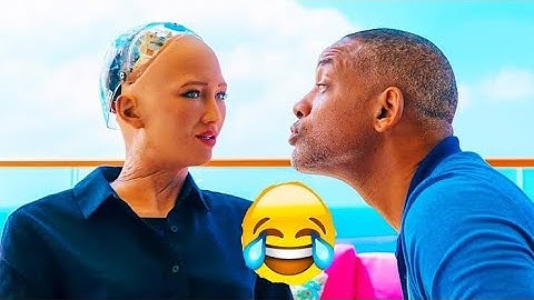 Sophia : artificial intelligence robot Dating with will smith and Jimmy meets (2020)