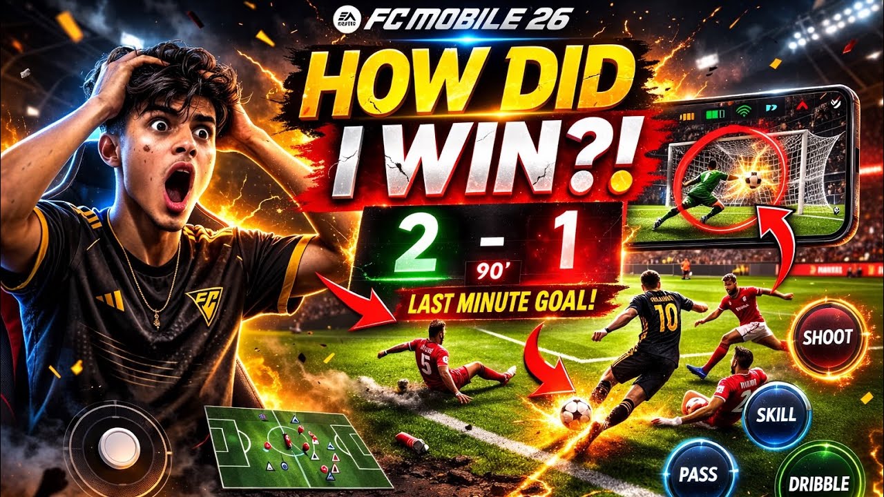2-1 LAST MINUTE WIN 😱 HOW DID I WIN?! | FC Mobile 26
