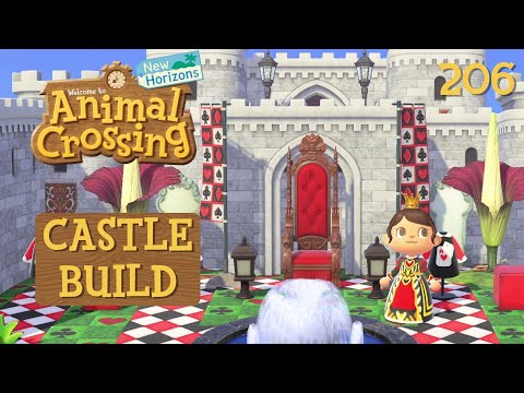 QUEEN OF HEARTS CASTLE | ACNH Speed Build | Animal Crossing: New Horizons Gameplay - 206