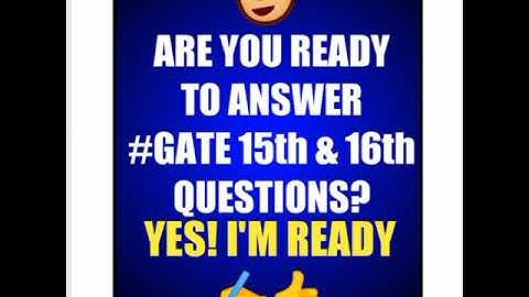 #Test 8: #Shorts #GATE #QUESTIONS #India_GATE_By_Nandani_Sharma | Test your GATE preparation Level 👍