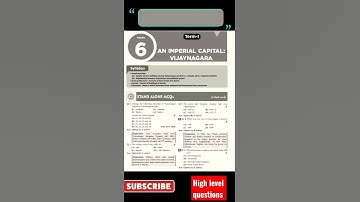 CLASS 12 HISTORY BOOK 2 AN IMPERIAL CAPITAL OF VIJAYNAGAR HIGH LEVEL QUESTIONS FOR TERM 1 MCQ#shorts