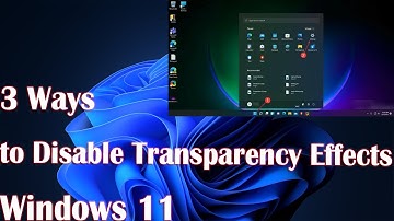 3 Quick Ways to Disable Transparency Effects on Windows 11