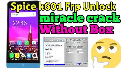 Spice k601 frp unlock google bypass miracle |spice k601 google account remove miracle without box