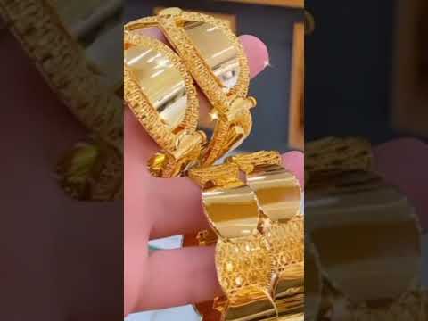 اساور عريضة ذهب خليجي ذهب خليجي سعر الذهب