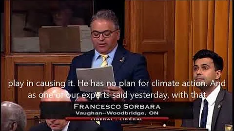 MP Sorbara rises in the House to speak on Carbon Pricing
