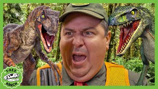 Raptors EVERYWHERE! What Do You Do?! | TRex Ranch Dinosaur Videos for Kids